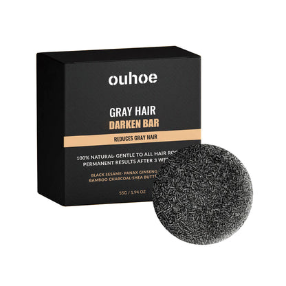 OUHOE Black Hair Soap, Repair Black Hair Massage Moisturizing Hair Cleansing Soap