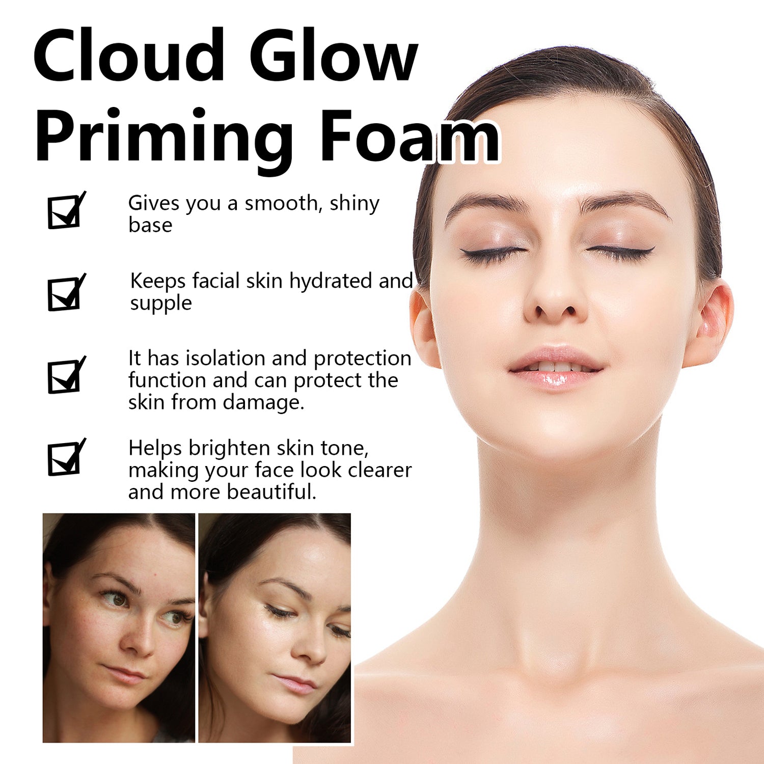 Hydrating Mousse Toner, Hydrating And Moisturizing Facial Skin Essence Before Makeup