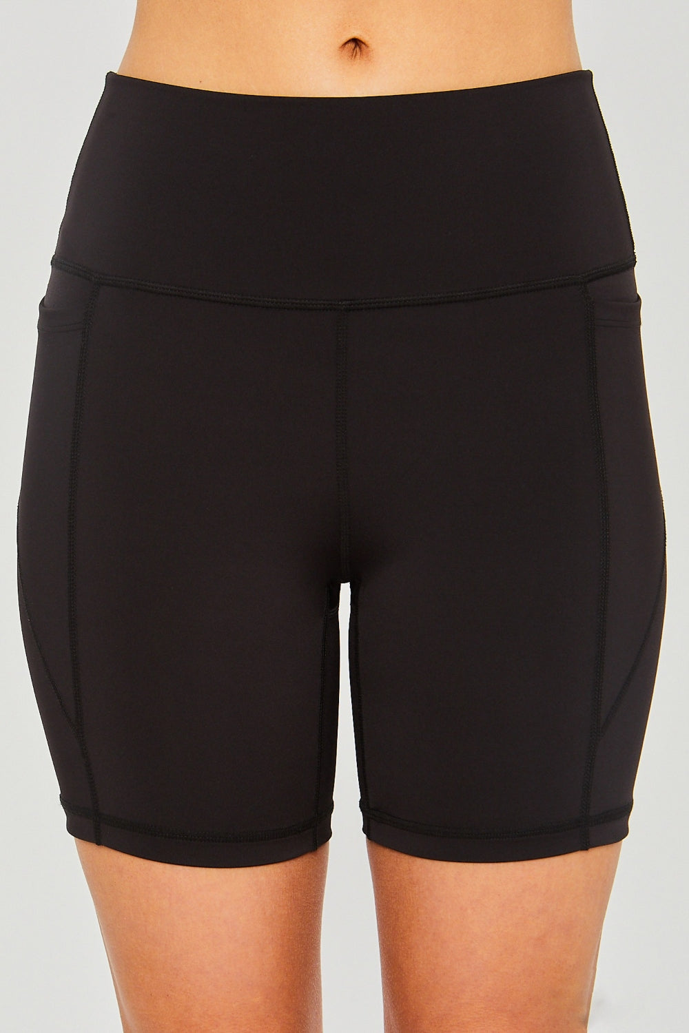 Love Tree Active Shorts with a High Waist and Seam Detail