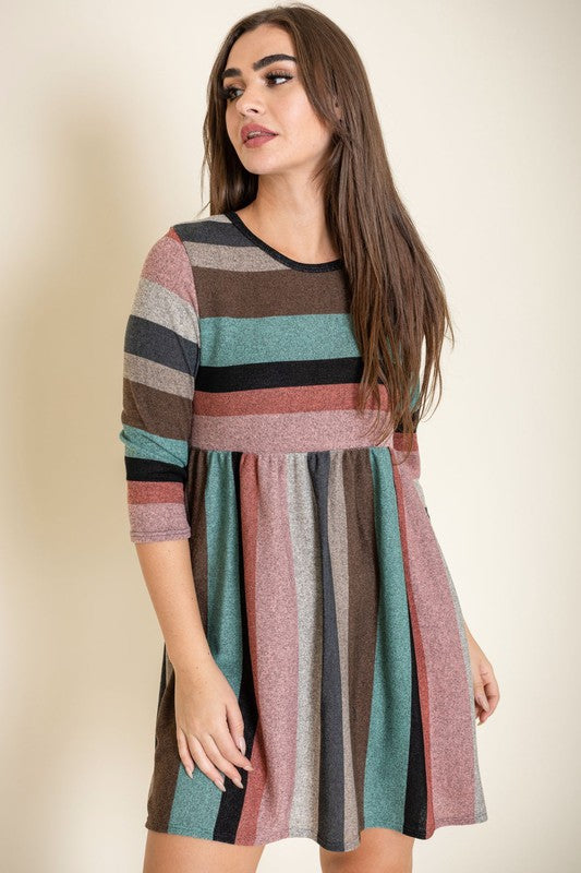 Multi Color Mini Casual Dress