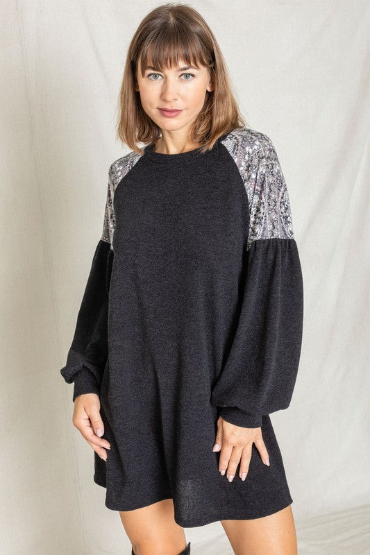 Paisley Shoulder Accent Tunic Plus  Dress