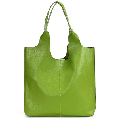 Claudia Soft Italian Cow Leather Tote Bag - Made In Italy