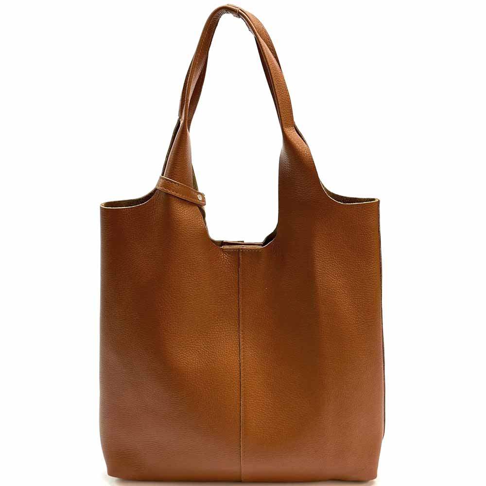 Claudia Soft Italian Cow Leather Tote Bag - Made In Italy