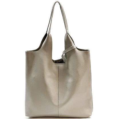 Claudia Soft Italian Cow Leather Tote Bag - Made In Italy