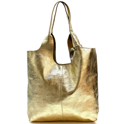 Claudia Soft Italian Cow Leather Tote Bag - Made In Italy