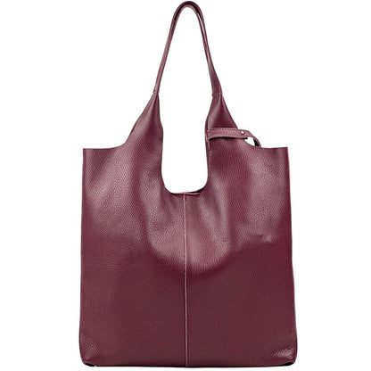 Claudia Soft Italian Cow Leather Tote Bag - Made In Italy