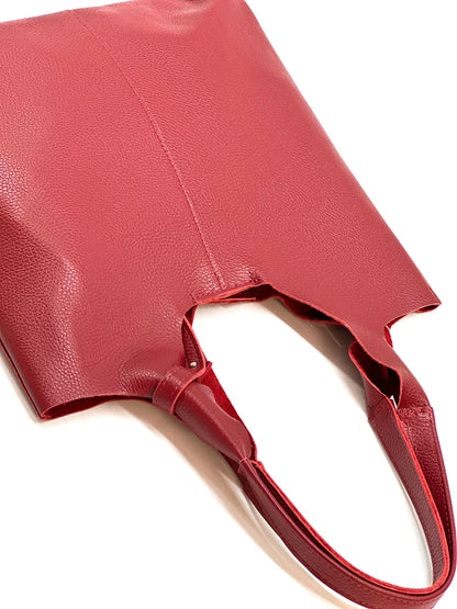 Claudia Soft Italian Cow Leather Tote Bag - Made In Italy