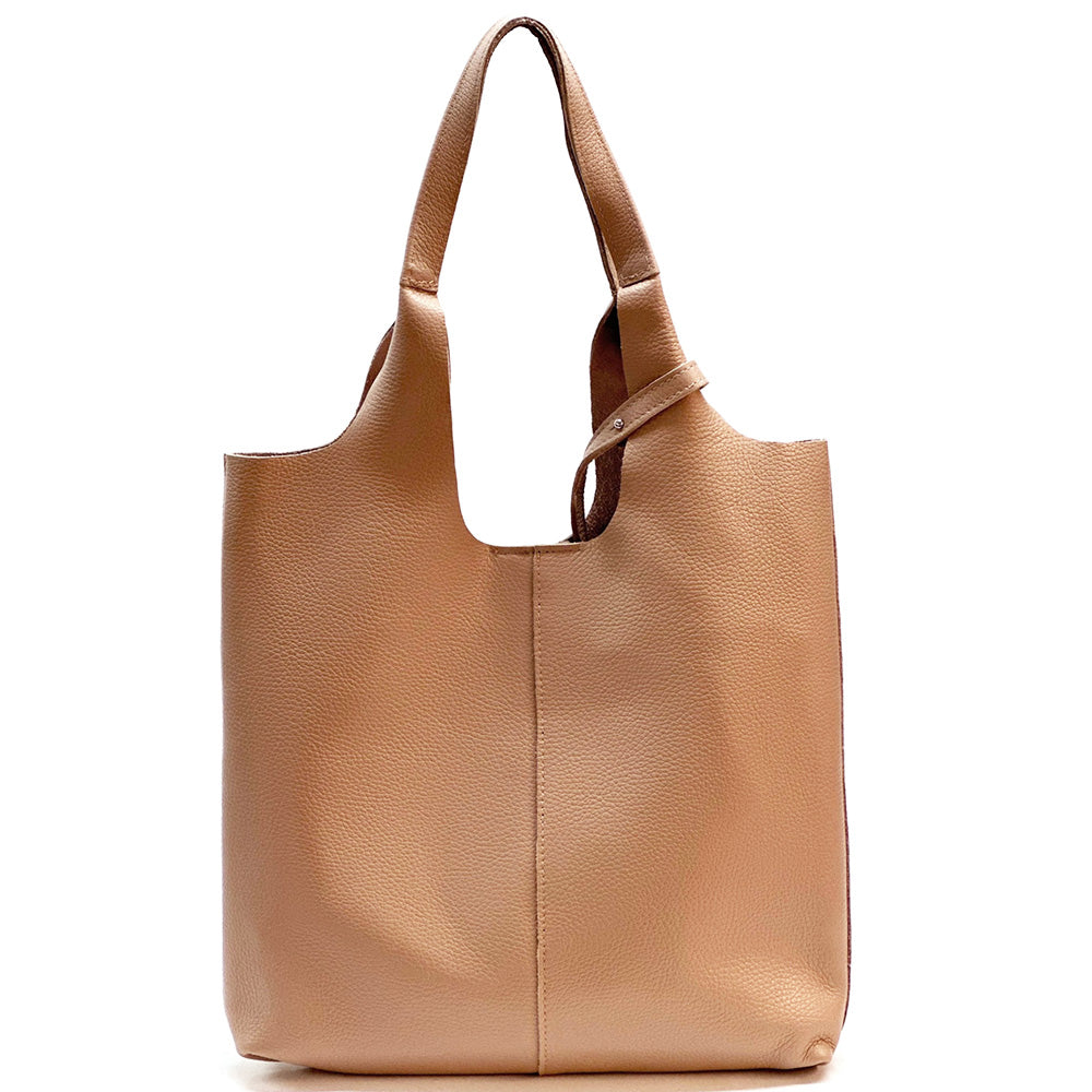 Claudia Soft Italian Cow Leather Tote Bag - Made In Italy