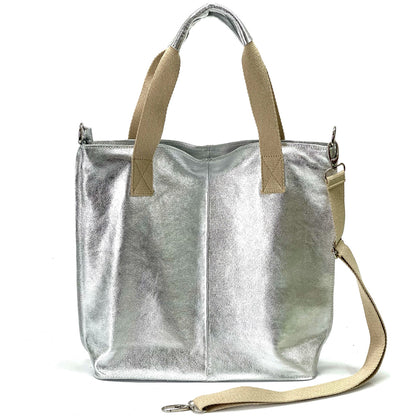 Zelina Italian Genuine Leather Tote Bag - Made In Italy