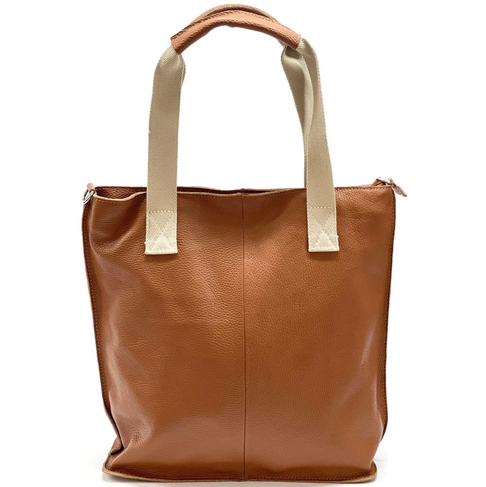 Zelina Italian Genuine Leather Tote Bag - Made In Italy