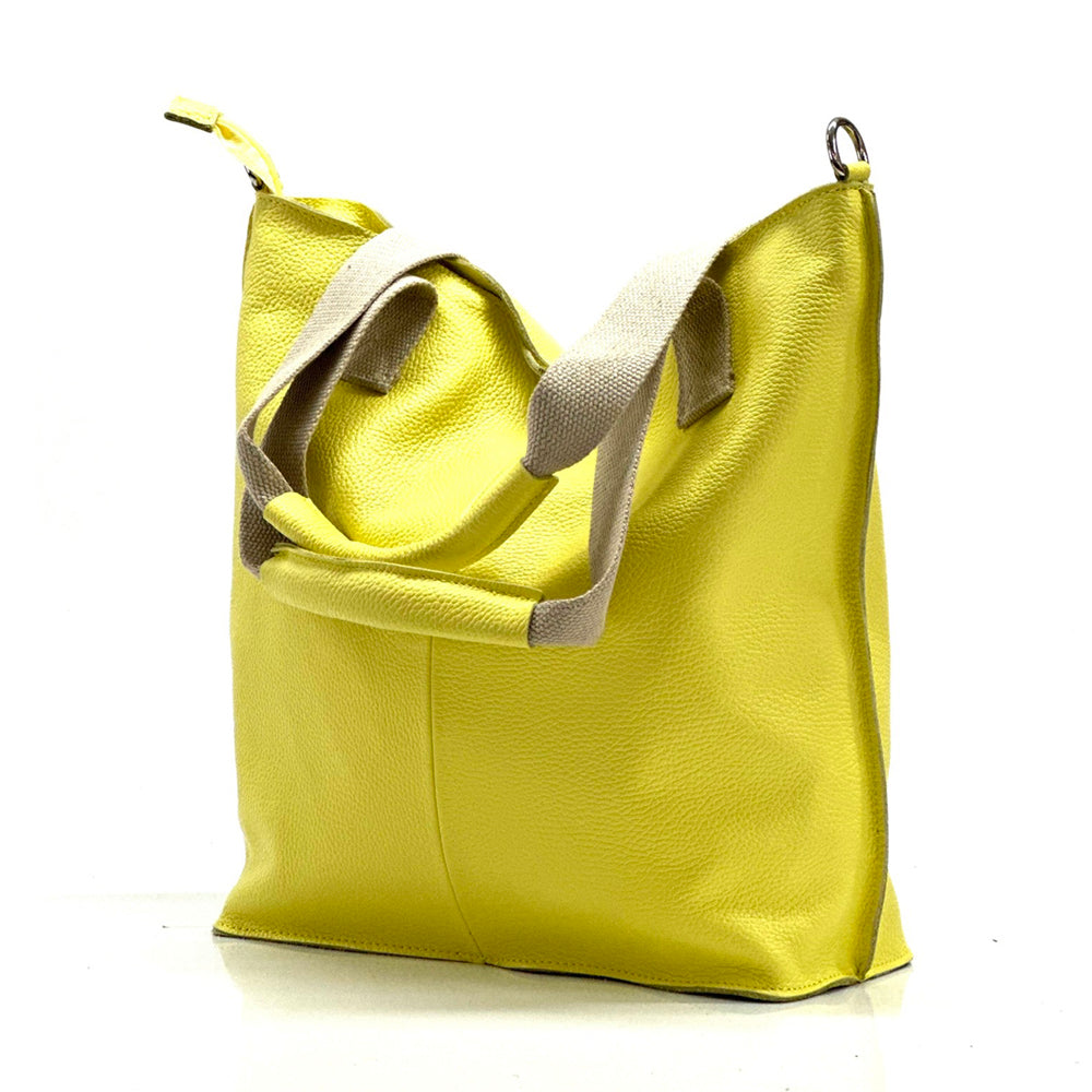Zelina Italian Genuine Leather Tote Bag - Made In Italy