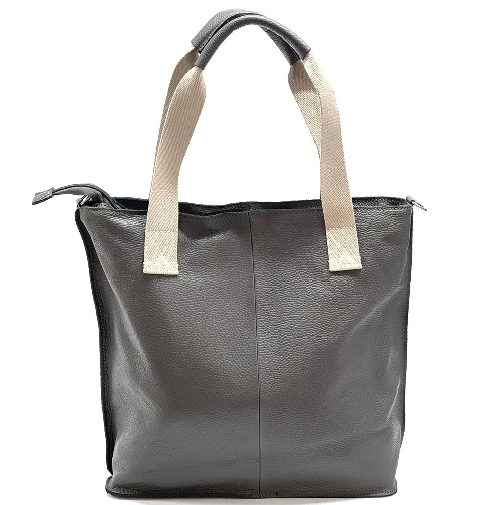 Zelina Italian Genuine Leather Tote Bag - Made In Italy