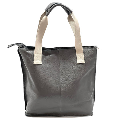 Zelina Italian Genuine Leather Tote Bag - Made In Italy
