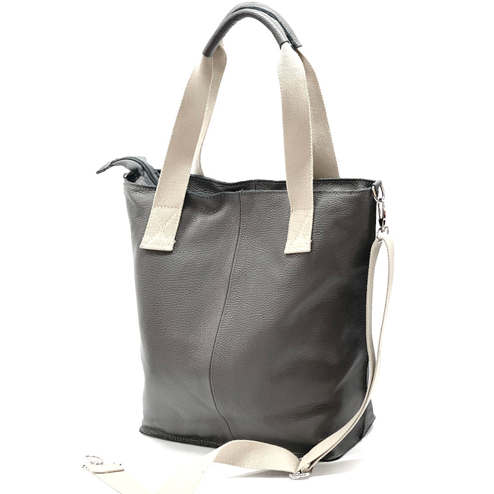 Zelina Italian Genuine Leather Tote Bag - Made In Italy