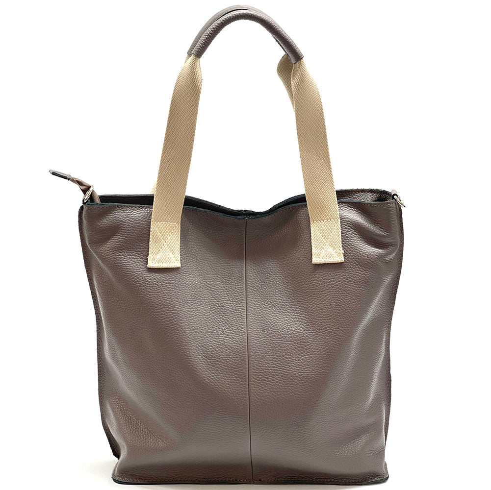 Zelina Italian Genuine Leather Tote Bag - Made In Italy