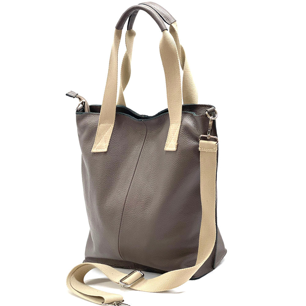 Zelina Italian Genuine Leather Tote Bag - Made In Italy
