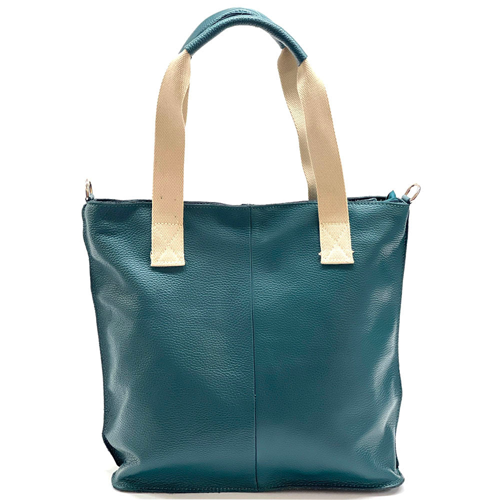 Zelina Italian Genuine Leather Tote Bag - Made In Italy