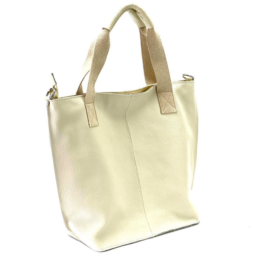 Zelina Italian Genuine Leather Tote Bag - Made In Italy