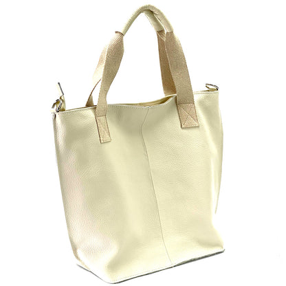 Zelina Italian Genuine Leather Tote Bag - Made In Italy