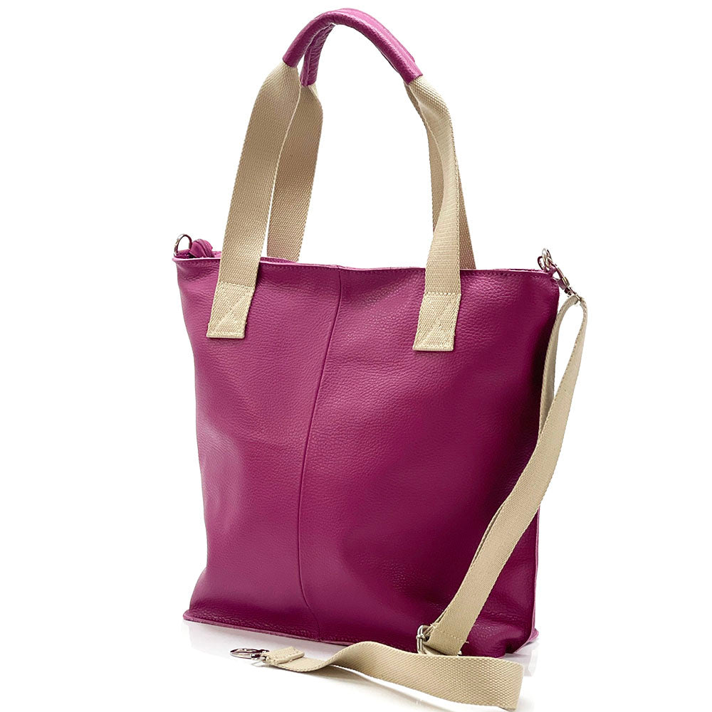 Zelina Italian Genuine Leather Tote Bag - Made In Italy