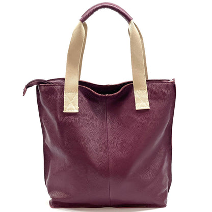 Zelina Italian Genuine Leather Tote Bag - Made In Italy