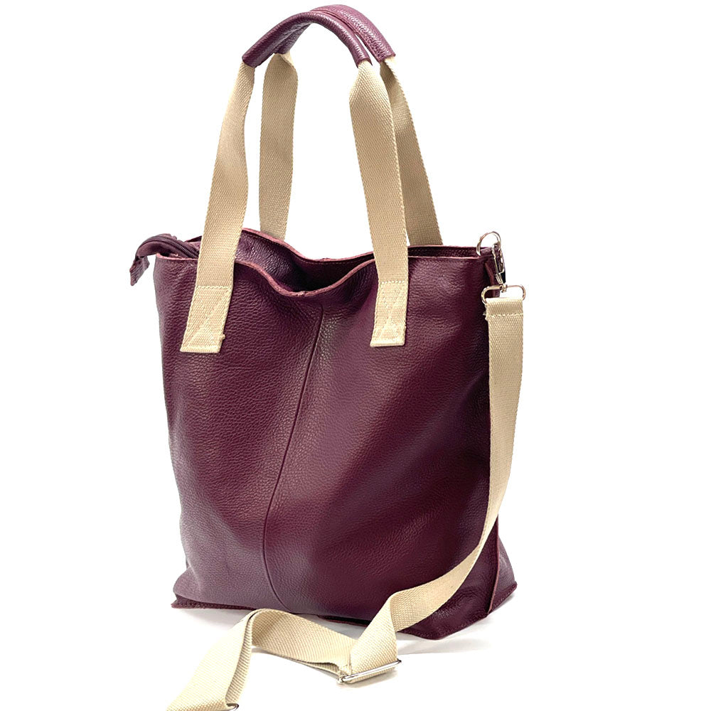 Zelina Italian Genuine Leather Tote Bag - Made In Italy