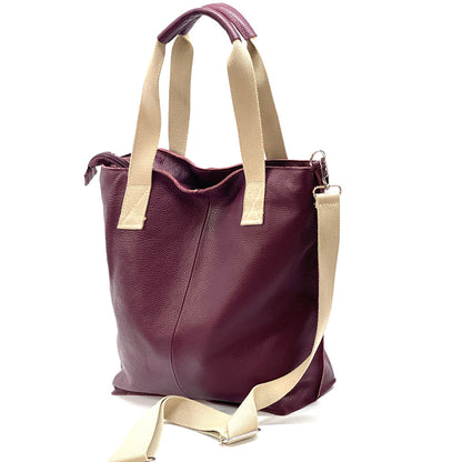 Zelina Italian Genuine Leather Tote Bag - Made In Italy
