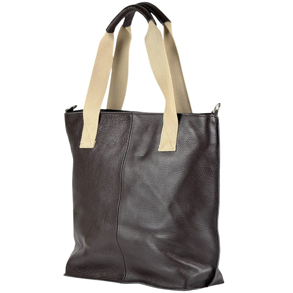 Zelina Italian Genuine Leather Tote Bag - Made In Italy
