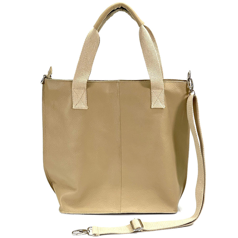 Zelina Italian Genuine Leather Tote Bag - Made In Italy