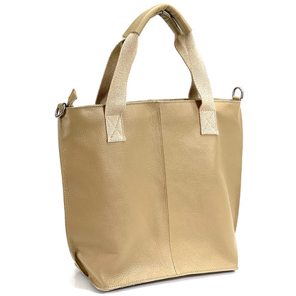 Zelina Italian Genuine Leather Tote Bag - Made In Italy