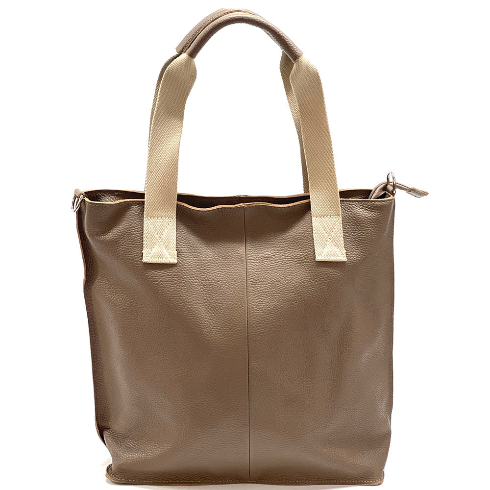 Zelina Italian Genuine Leather Tote Bag - Made In Italy