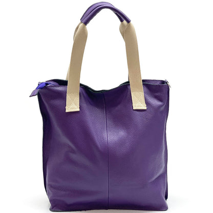 Zelina Italian Genuine Leather Tote Bag - Made In Italy