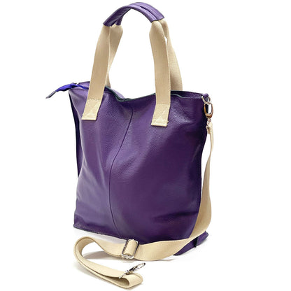 Zelina Italian Genuine Leather Tote Bag - Made In Italy