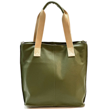 Zelina Italian Genuine Leather Tote Bag - Made In Italy
