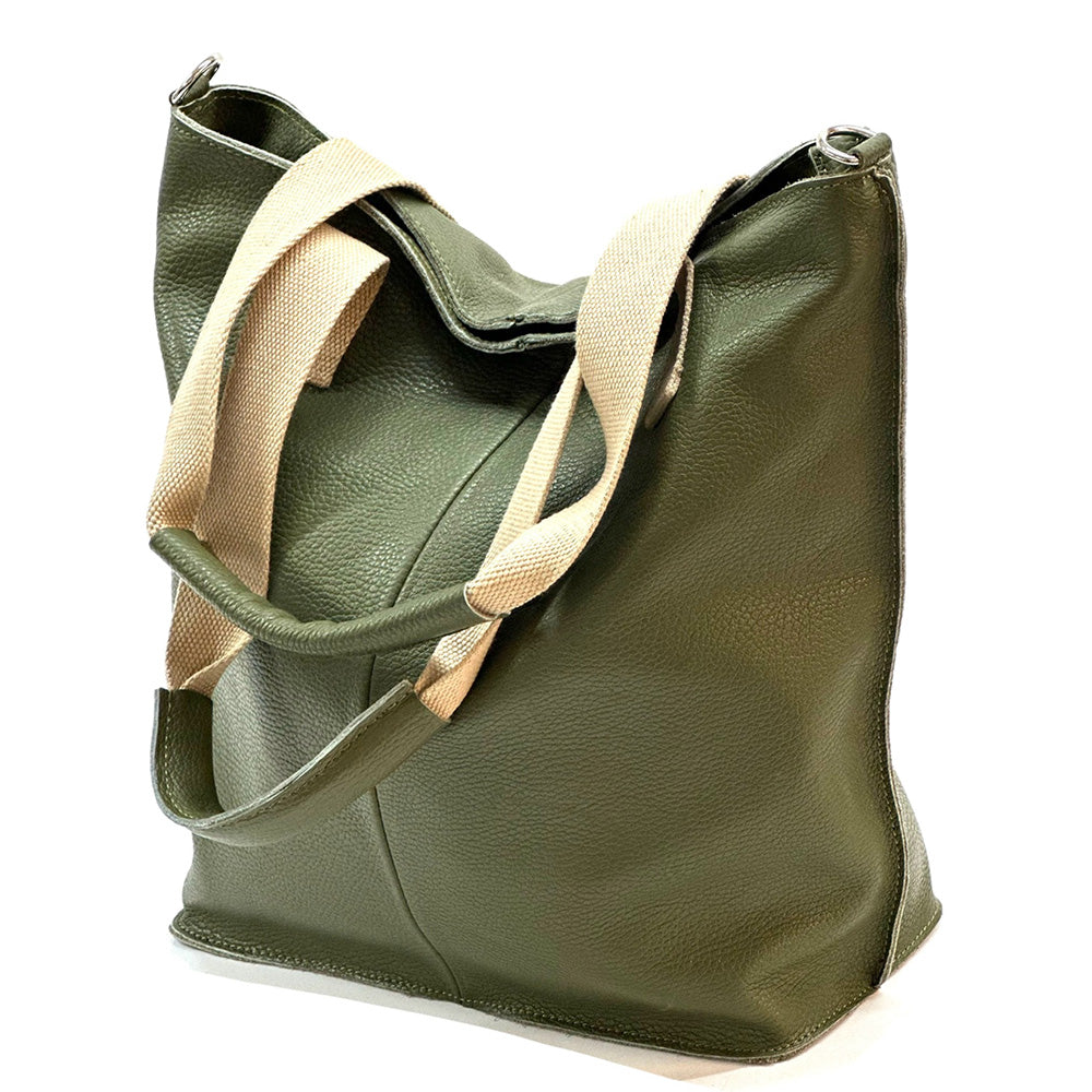 Zelina Italian Genuine Leather Tote Bag - Made In Italy
