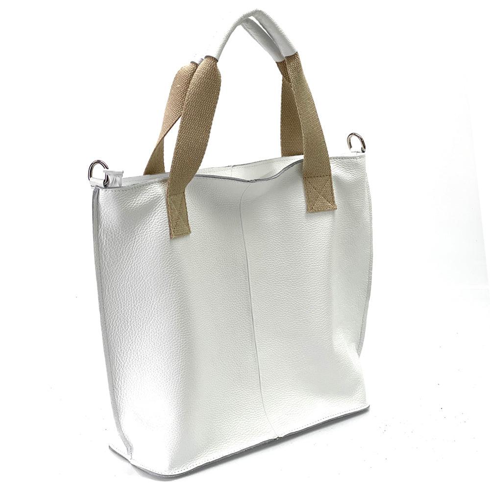 Zelina Italian Genuine Leather Tote Bag - Made In Italy