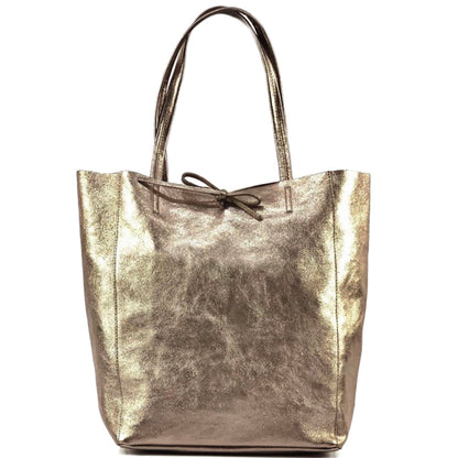Babila Italian Genuine Leather Tote Bag - Made In Italy