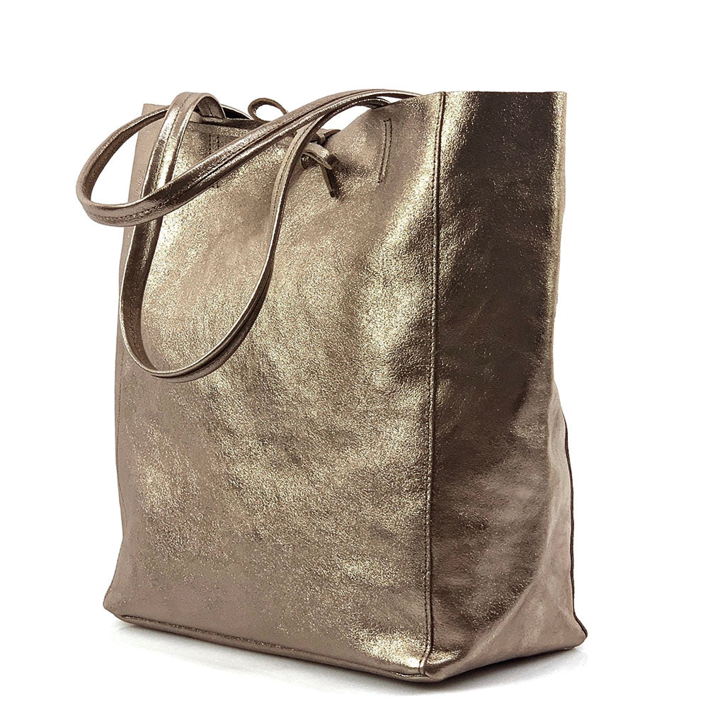 Babila Italian Genuine Leather Tote Bag - Made In Italy
