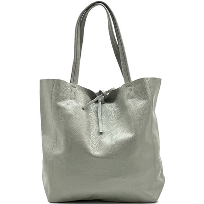 Babila Italian Genuine Leather Tote Bag - Made In Italy