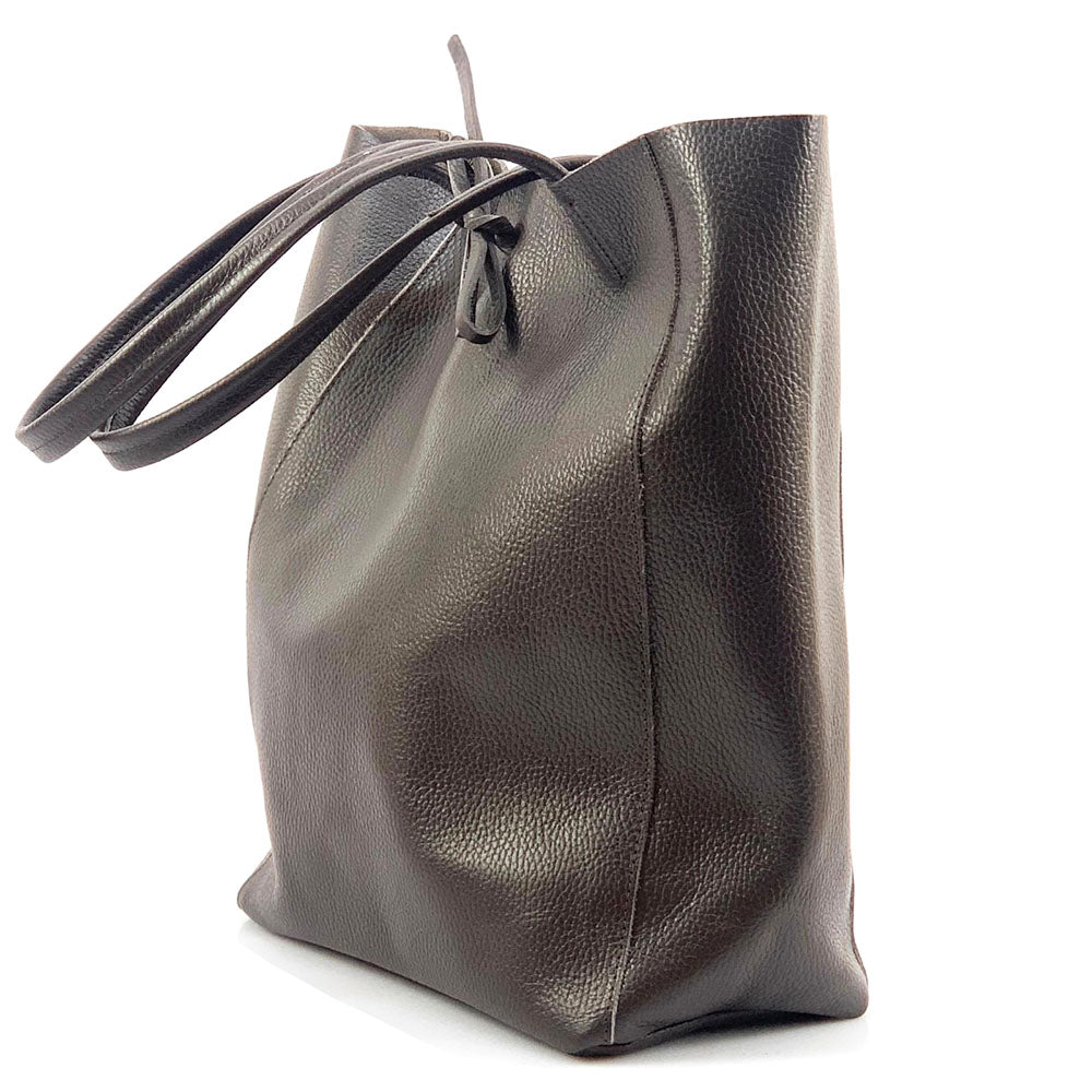 Babila Italian Genuine Leather Tote Bag - Made In Italy