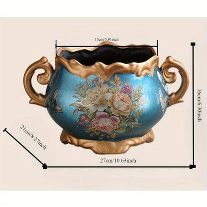 European-style retro ceramic vase, luxurious home living room coffee table TV cabinet vase