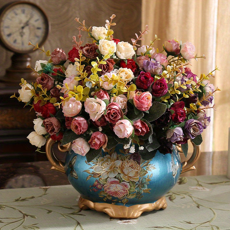 European-style retro ceramic vase, luxurious home living room coffee table TV cabinet vase