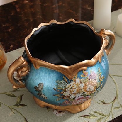 European-style retro ceramic vase, luxurious home living room coffee table TV cabinet vase