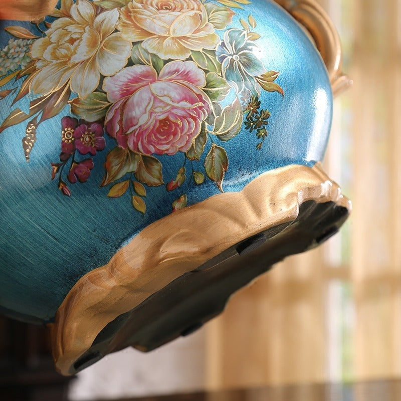 European-style retro ceramic vase, luxurious home living room coffee table TV cabinet vase