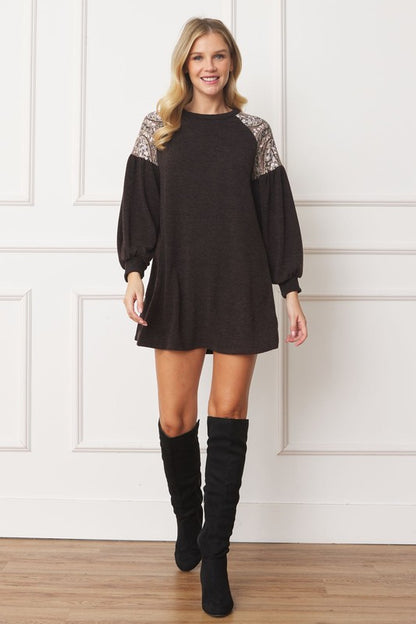 Paisley Shoulder Accent Tunic Plus  Dress