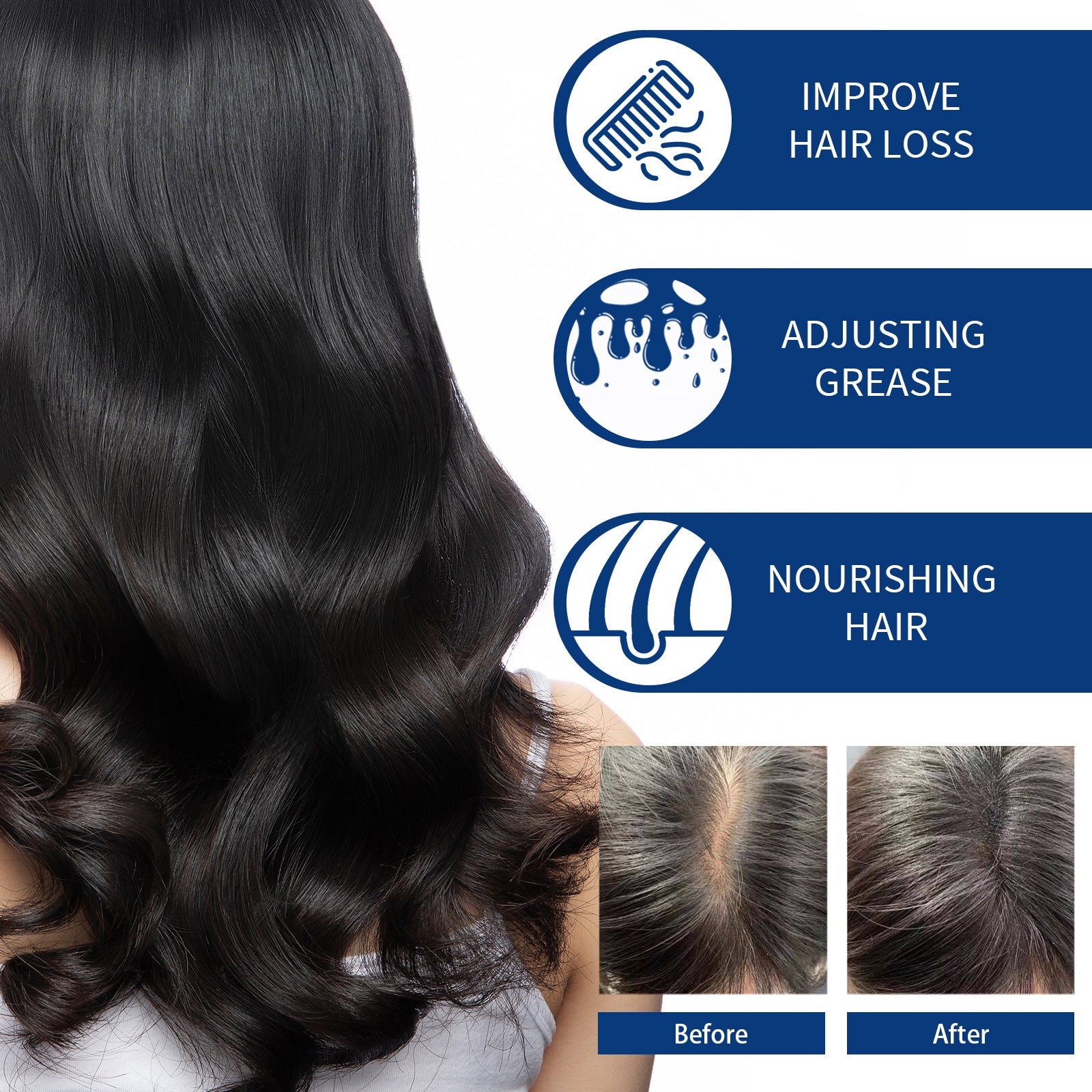 EELHOE Hair Scrub Cleans Scalp Dandruff, Soothes Itchiness, Moisturizes Dense, Firming, And Prevents Hair Loss