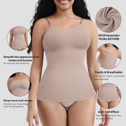 Large Size Bust Compression Shapewear Tummy Control Strapless Body Shaper Camisole Base Layer