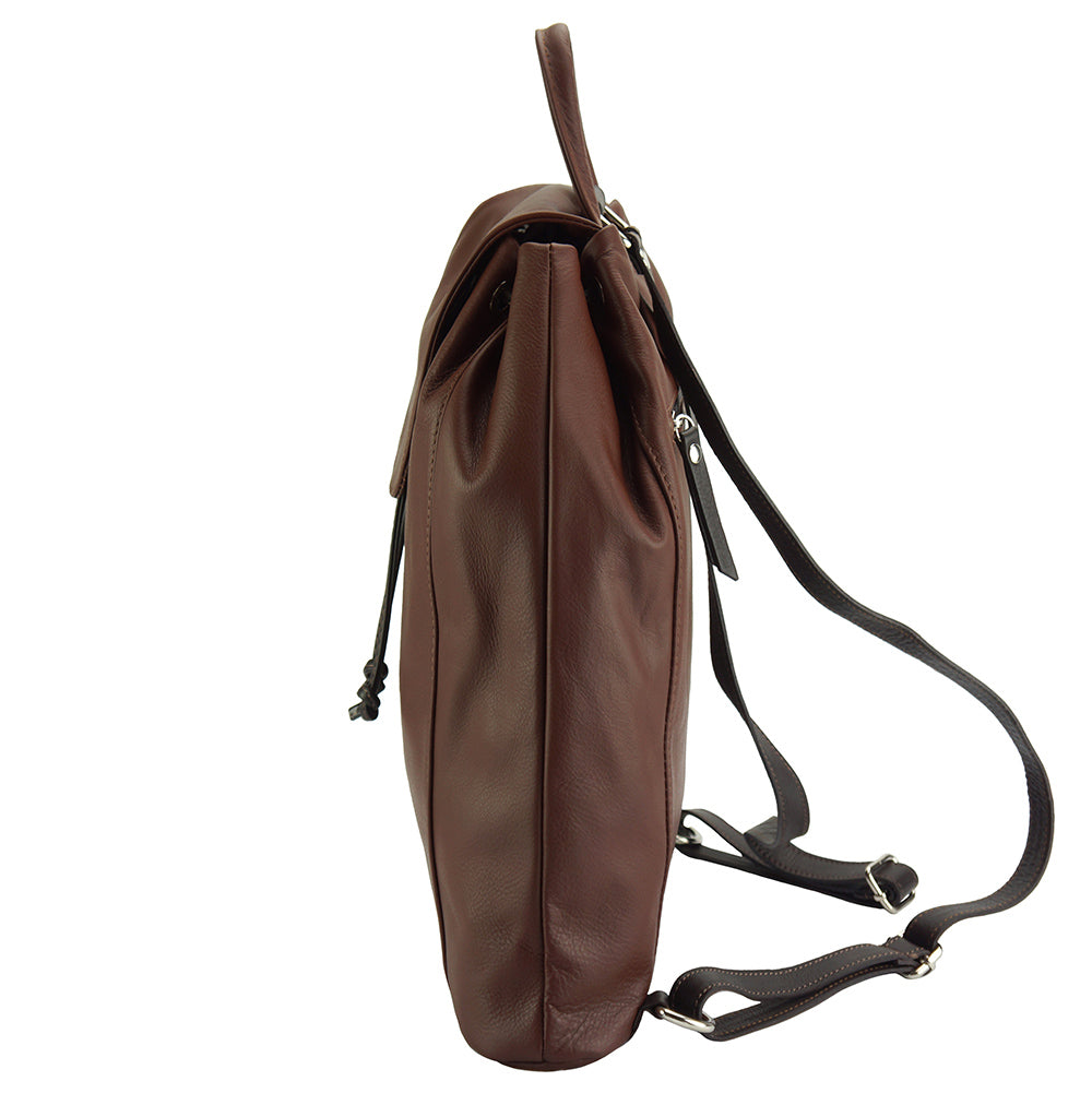 Ginevra leather Backpack - Made In Italy
