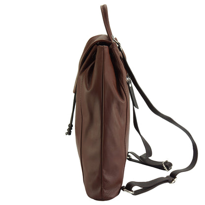 Ginevra leather Backpack - Made In Italy