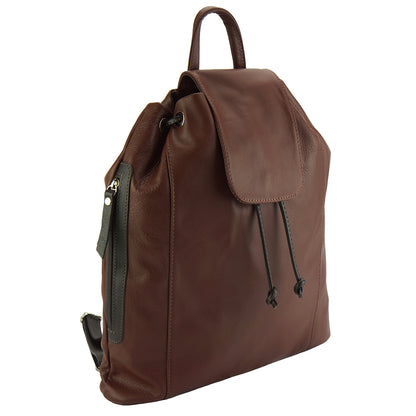 Ginevra leather Backpack - Made In Italy